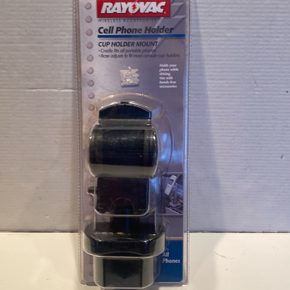 NIP & Vintage Rayovac Cell Phone Holder - Cup Holder Mount